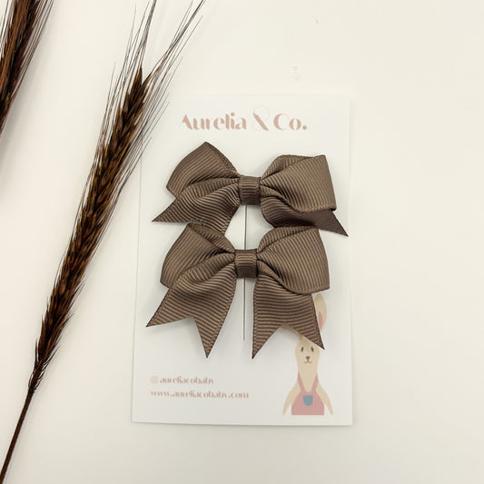 Neutral Grosgrain Bows