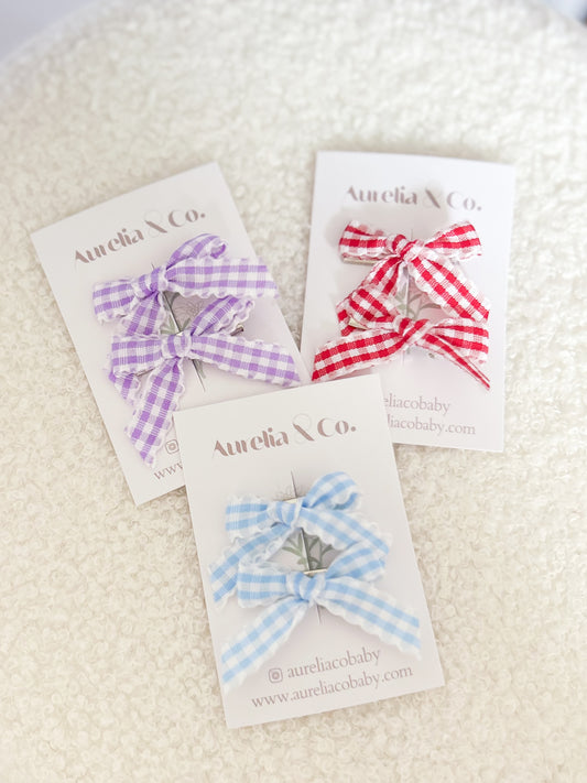 Plaid Mini Bows