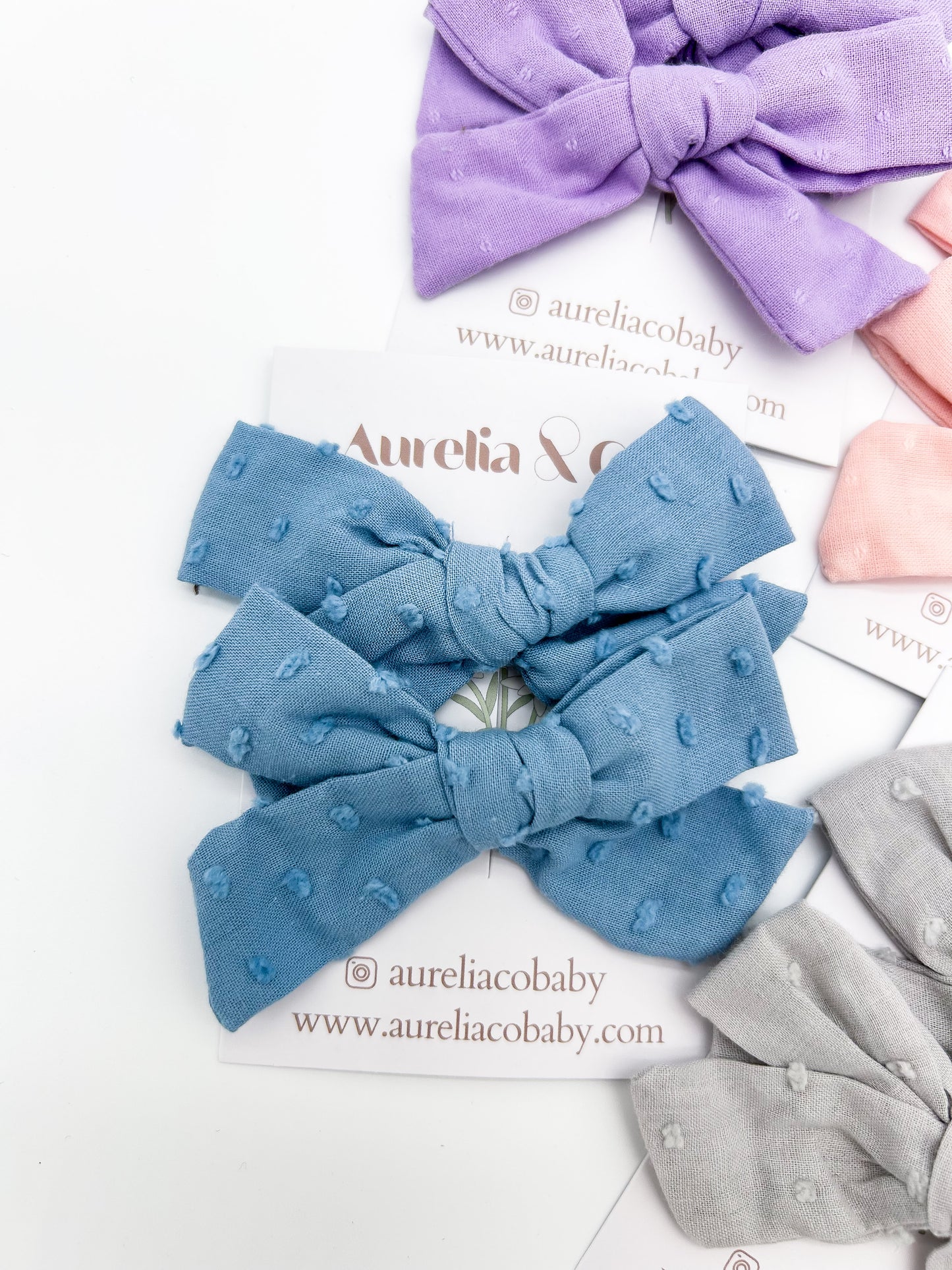 Cotton Pigtail Bows