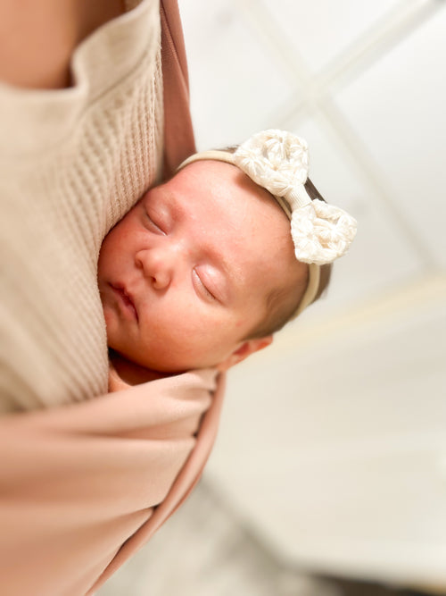 Embroiderd Bow Headband