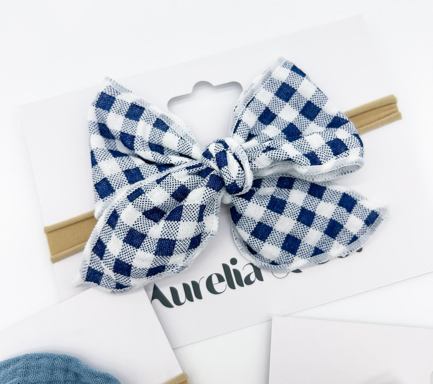 Muslin Cotton Bow Headband