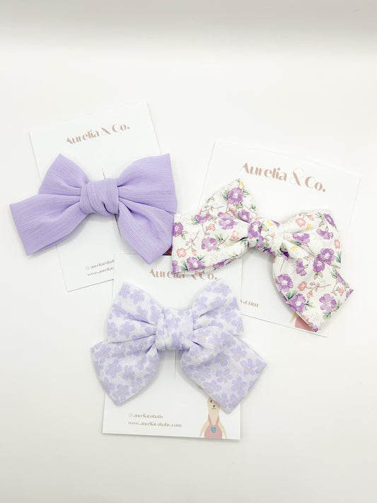 Purple Medium Bows