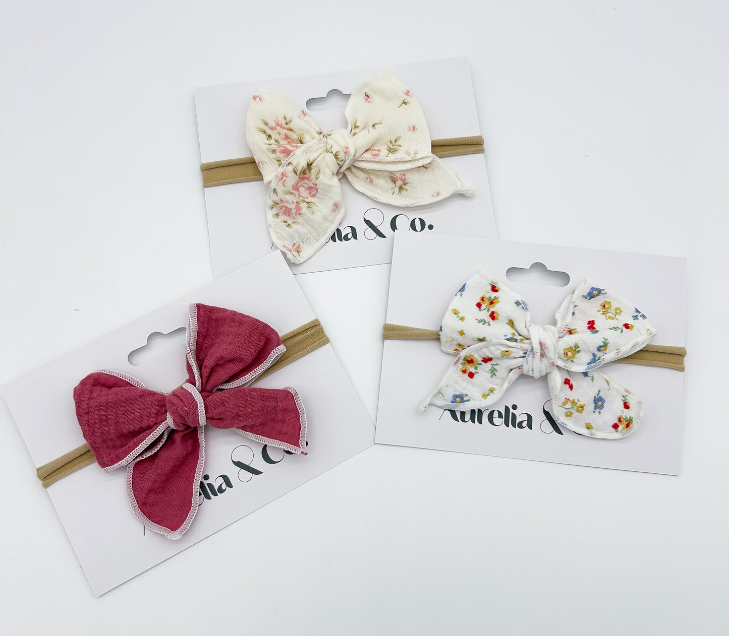 Muslin Cotton Bow Headband