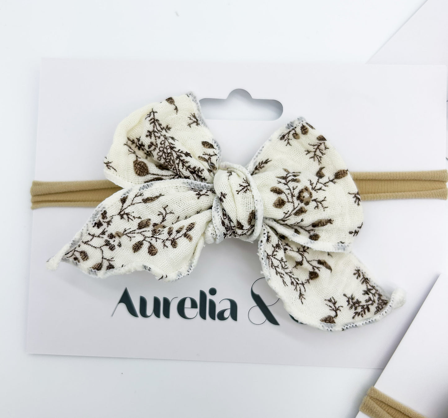 Muslin Cotton Bow Headband