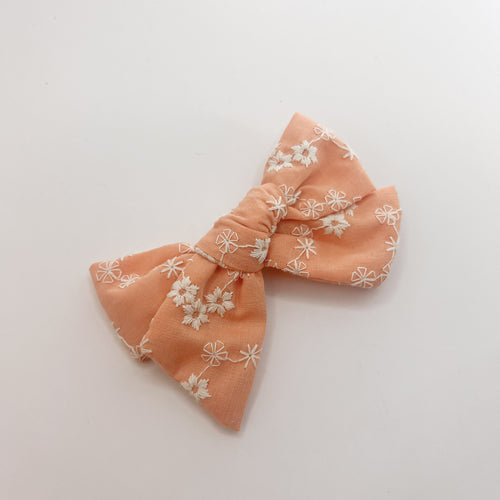 Embroidered Ditsy Floral Bow