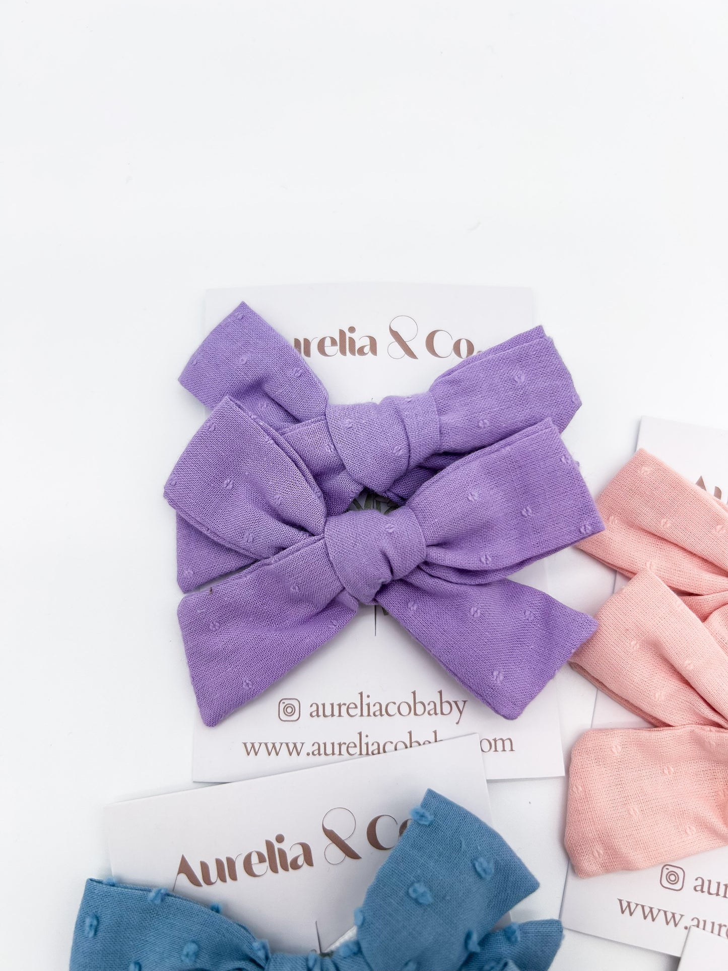 Cotton Pigtail Bows