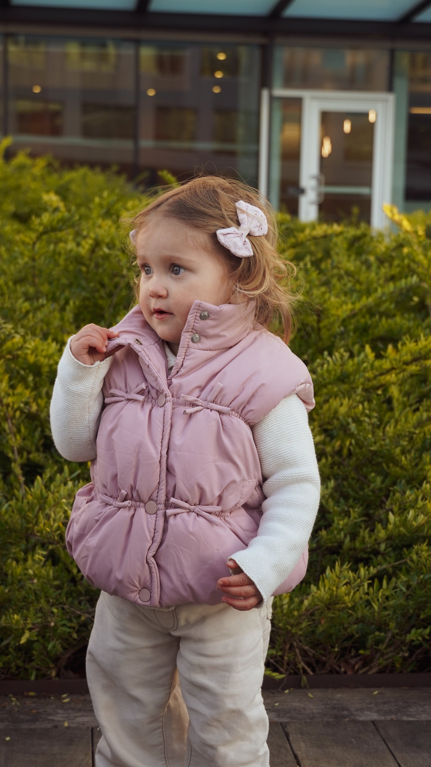 Cinched Bow Puff Vest