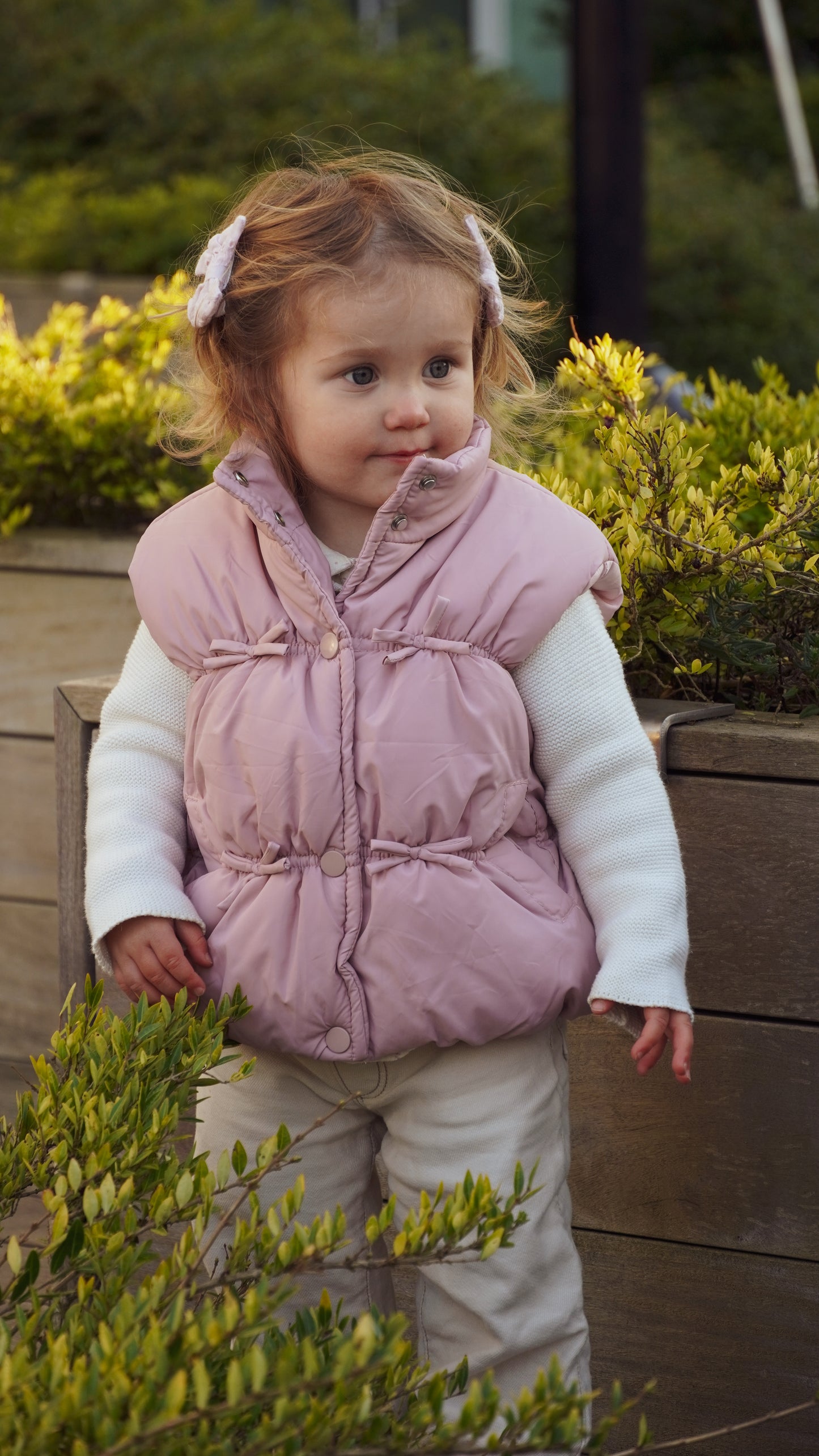 Cinched Bow Puff Vest