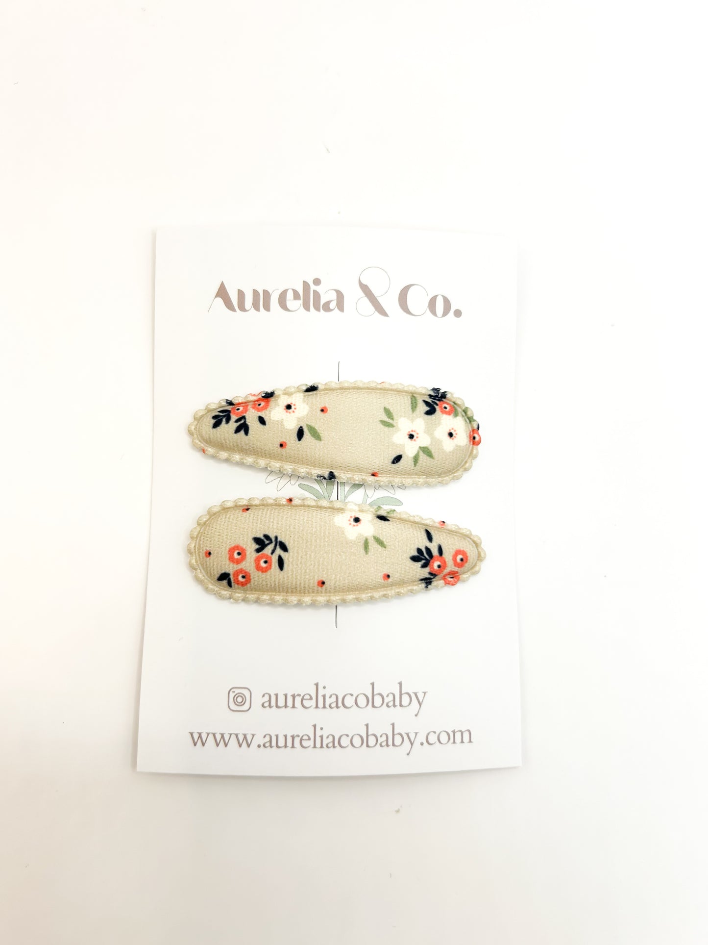 Neutral Fabric Barrettes
