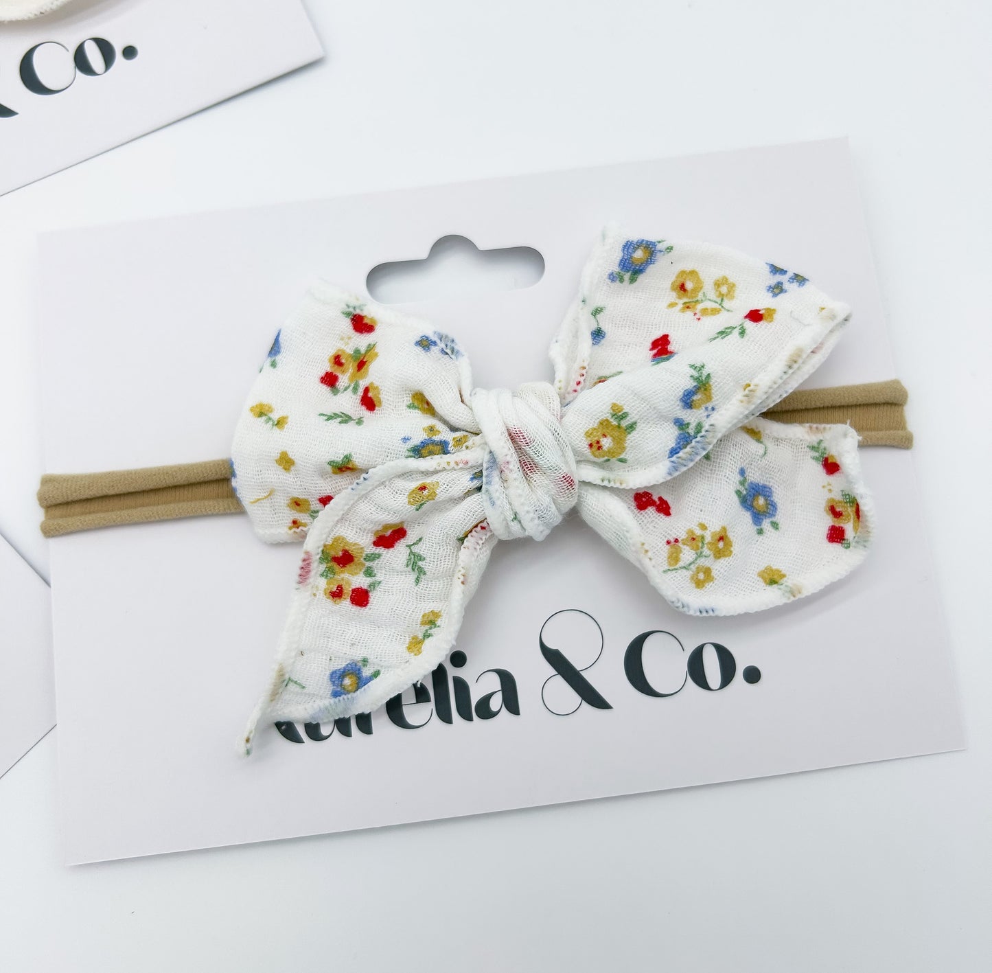 Muslin Cotton Bow Headband